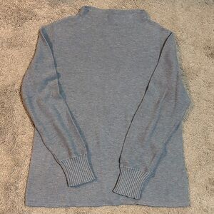 Ann Taylor Gray Knit Cowl Neck Sweater